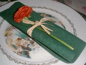 and knot with raffia