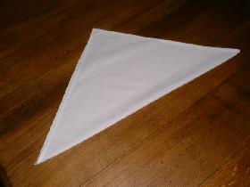 fold the napkin in diagonnaly half