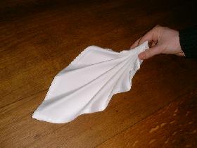 maintain the fold by the extremity