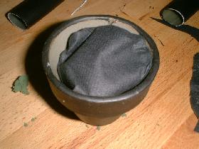 placer la mousse dans le pot